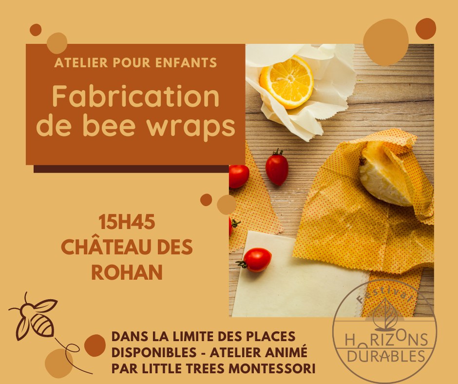 atelier pour enfants, fabrication de bee wraps